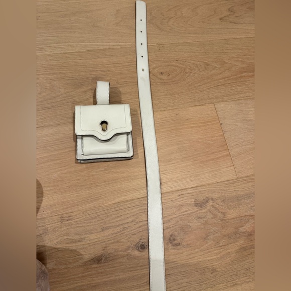 Tory Burch white leather belt waist bag fanny pack - Picture 9 of 15